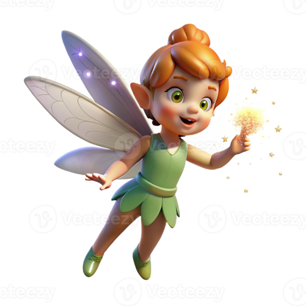 beautiful classic A Mischievous Pixie with Dragonfly genuine png