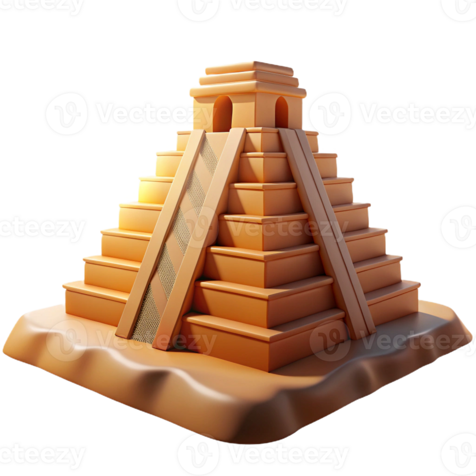 wonderful creative A Towering Ziggurat Ancient 4K png