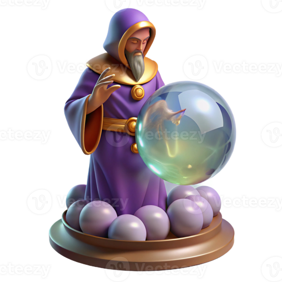 wonderful creative A Wise Oracle Gazing Into a Crystal exclusive png