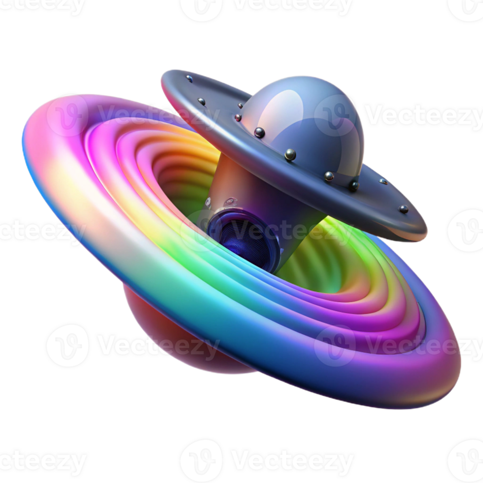 dramatic abstract A Spaceship Entering a Wormhole premium png