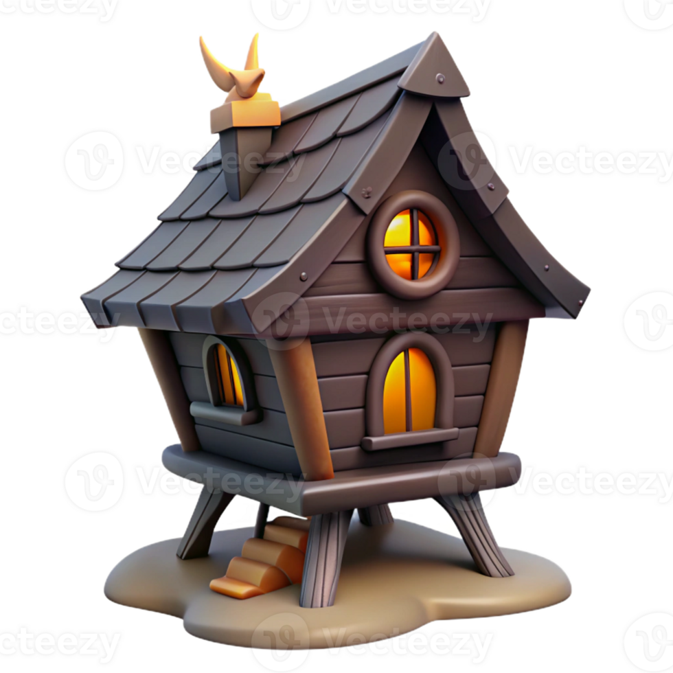 stunning artistic Baba Yaga S Hut Standing on Chicken high quality png