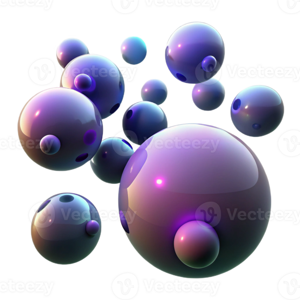 dramatic modern A Field of Floating Orbs Each Emitting high resolution png