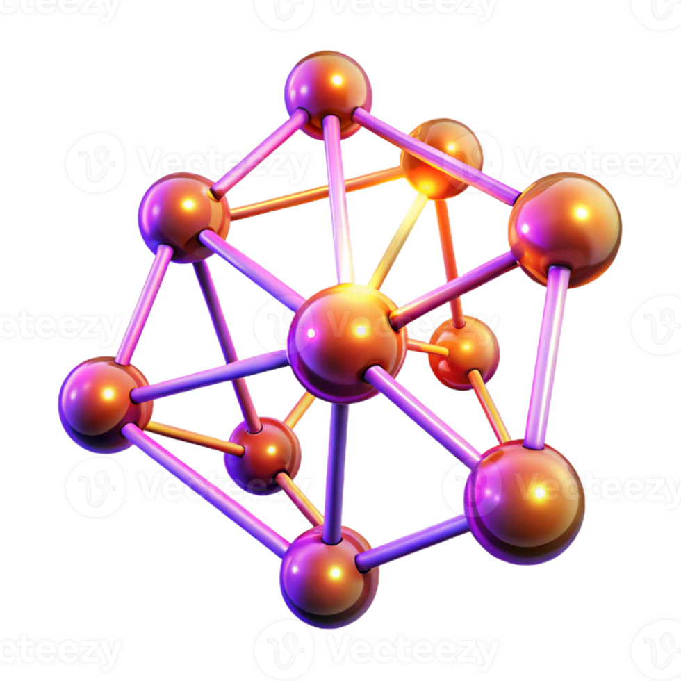 magnificent rustic A Network of Interconnected Glowing detailed png