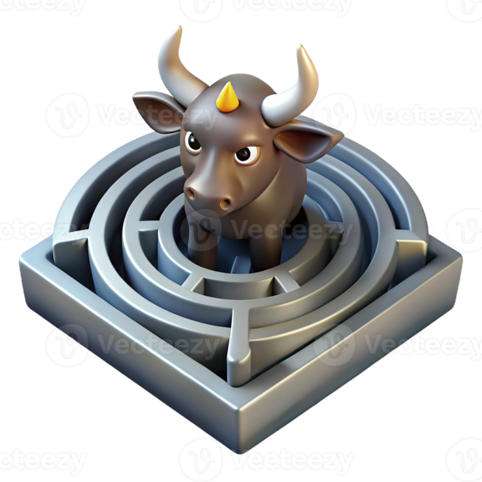 elegant classic The Minotaur Trapped in the Labyrinth professional png