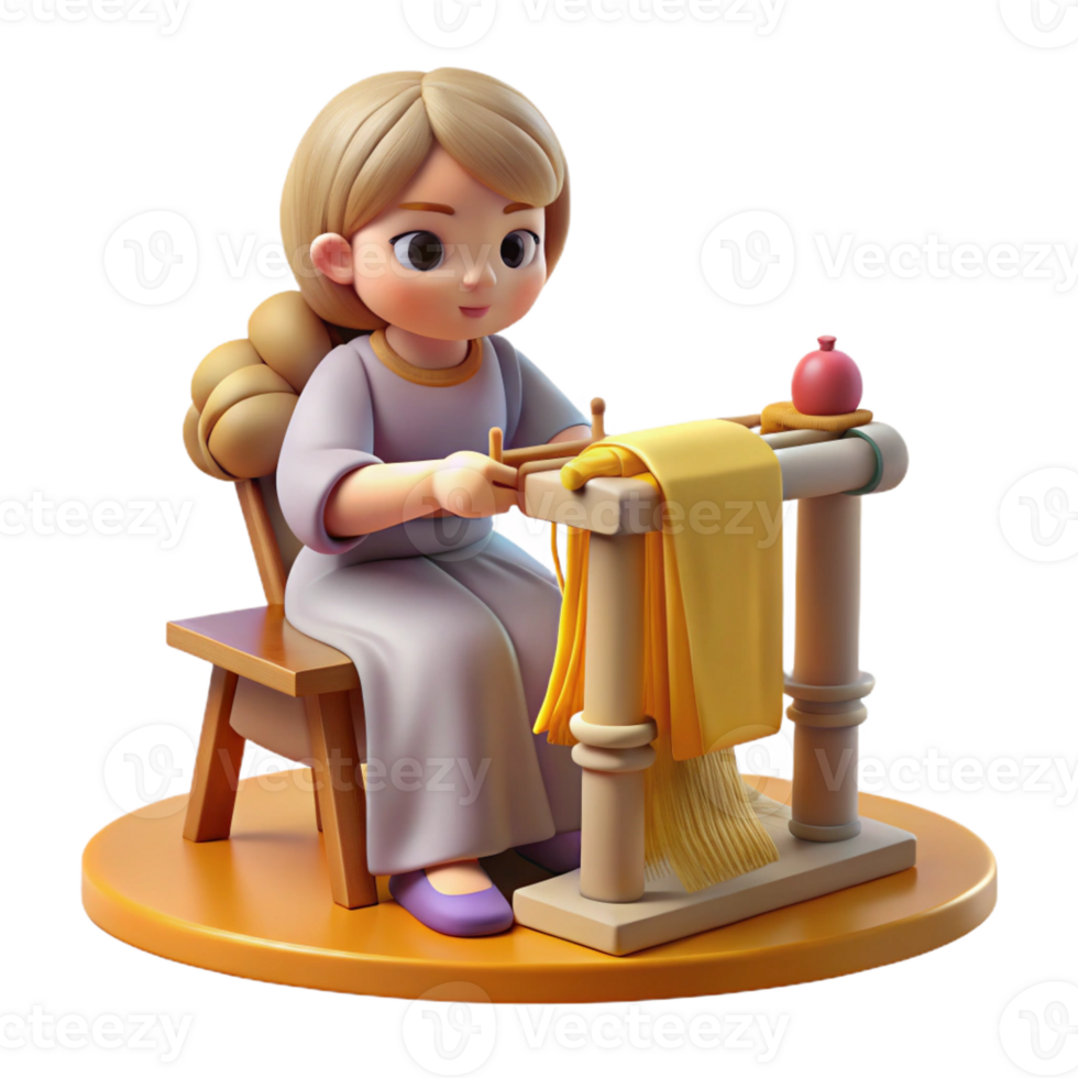 dramatic modern A Loyal Penelope Weaving Serene high quality png