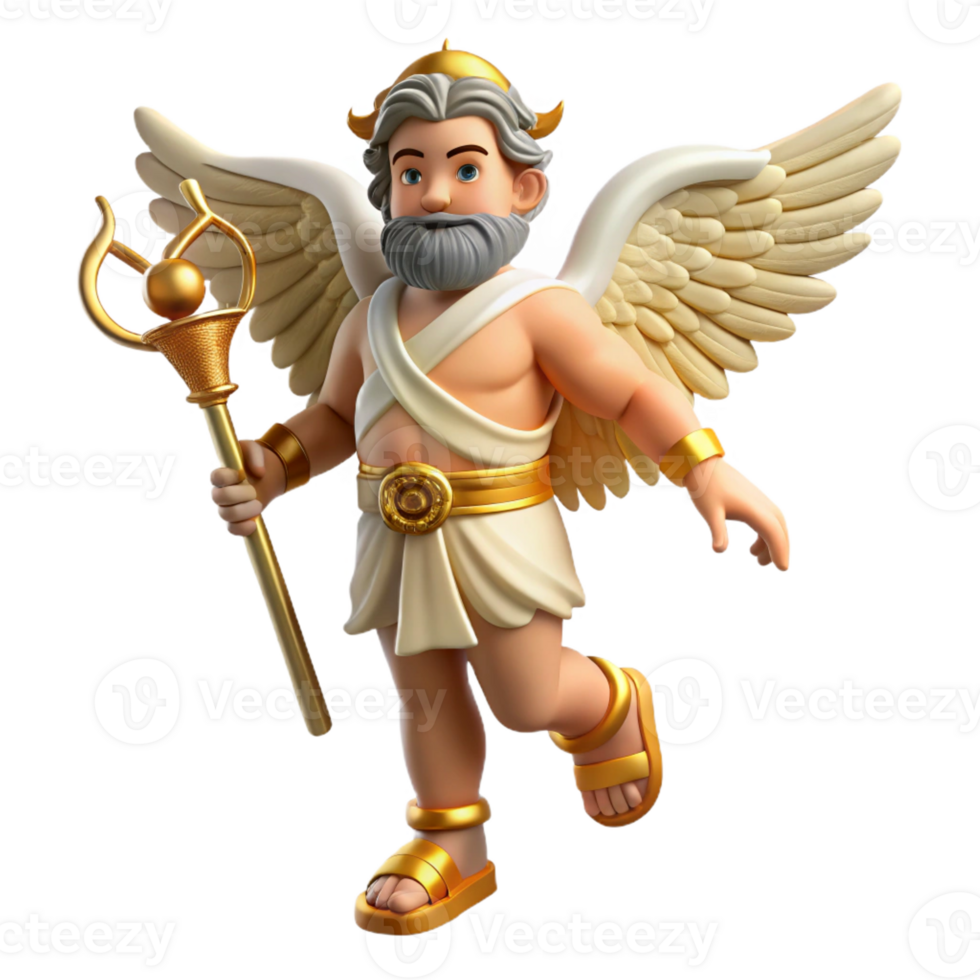 impressive minimalist A Mischievous Greek Hermes Messenger high resolution png