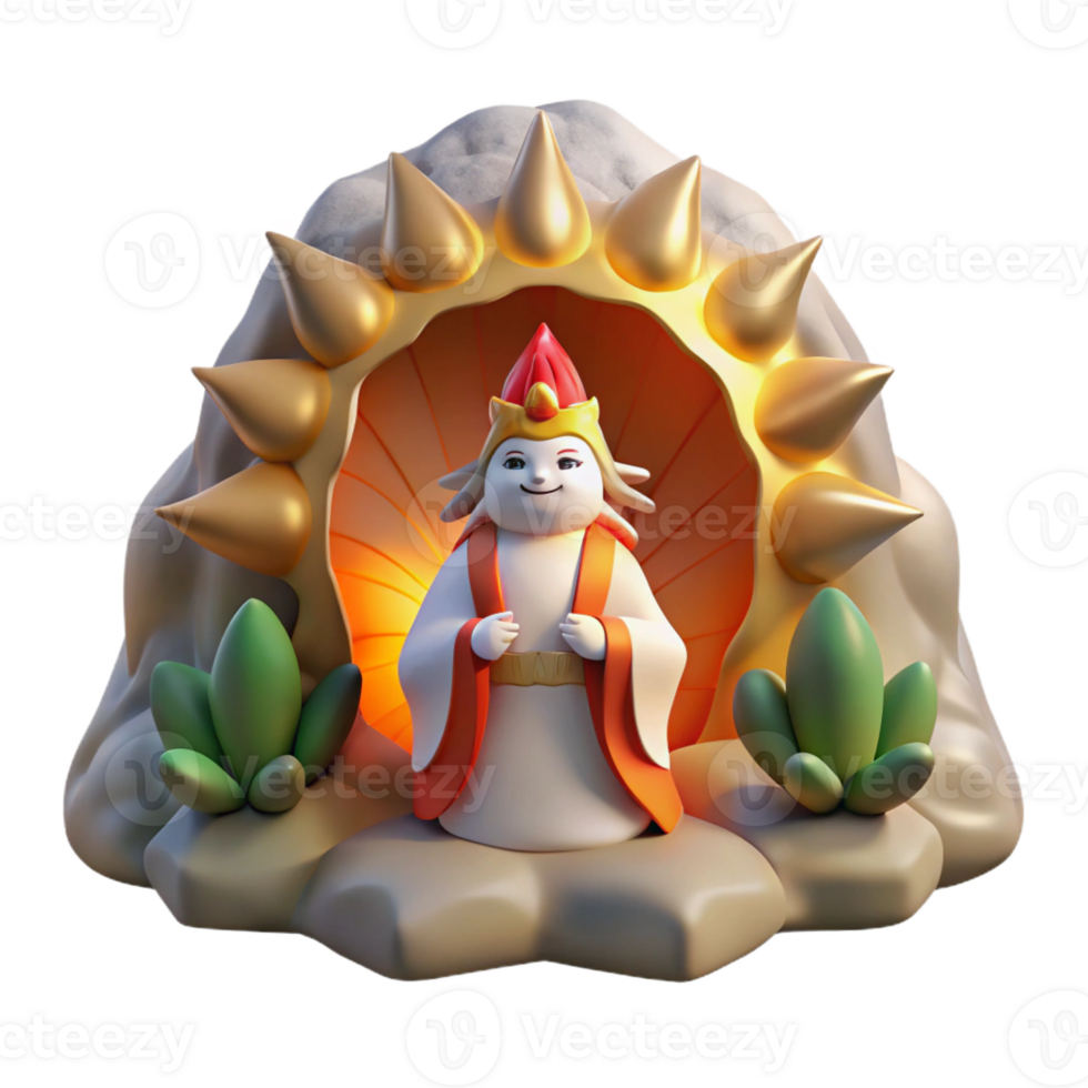 impressive artistic Amaterasu Emerging from the Cave high resolution png