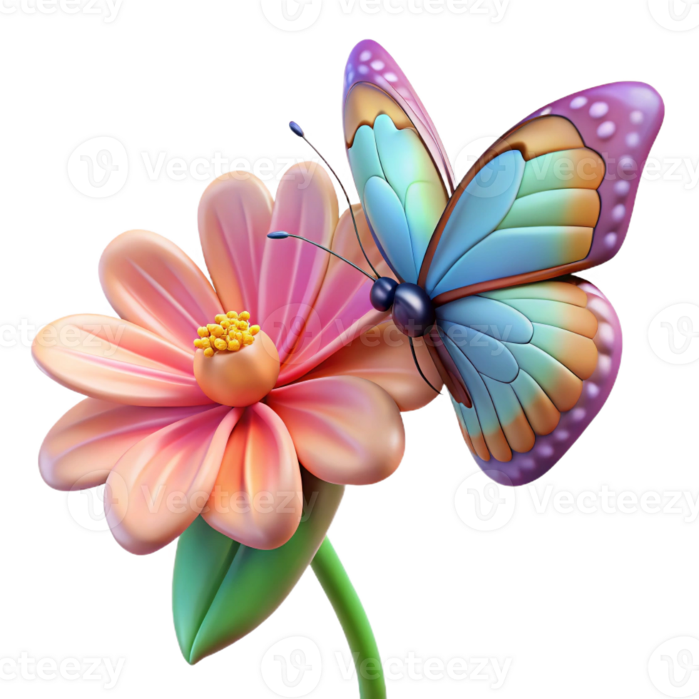serene artistic A Delicate Butterfly Perched on a genuine png