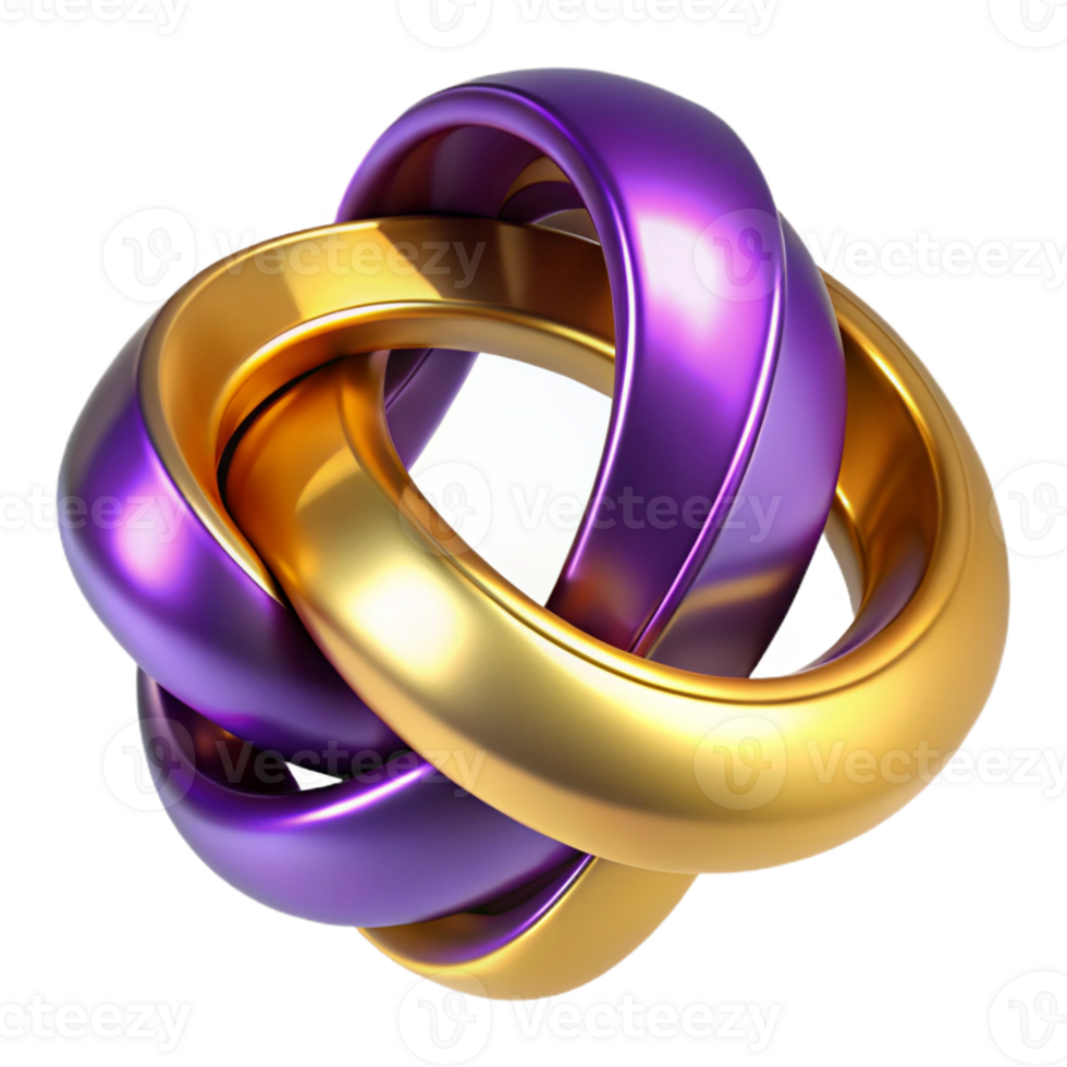 extraordinary classic Intertwined Ribbons of Metallic Gold authentic png