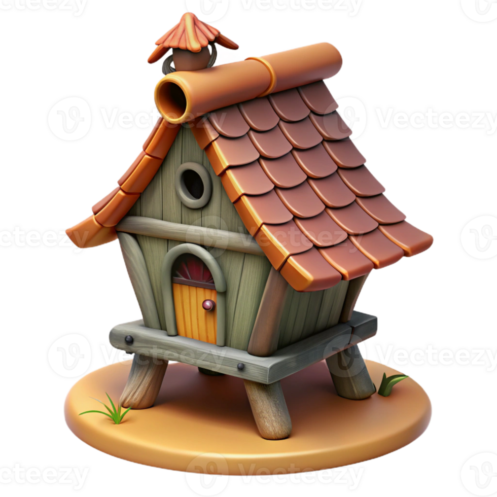 wonderful artistic Baba Yaga S Hut Standing on Chicken professional png