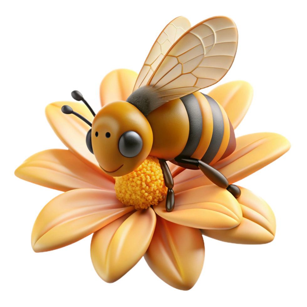 vibrant rustic A Close Up of a Bee Collecting Pollen exclusive png