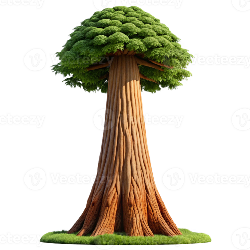stunning minimalist A Giant Sequoia Tree Its Bark Covered 4K png
