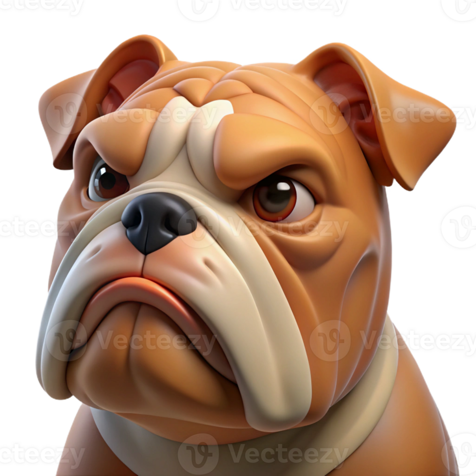 magnificent rustic Portrait of a Grumpy Bulldog with genuine png