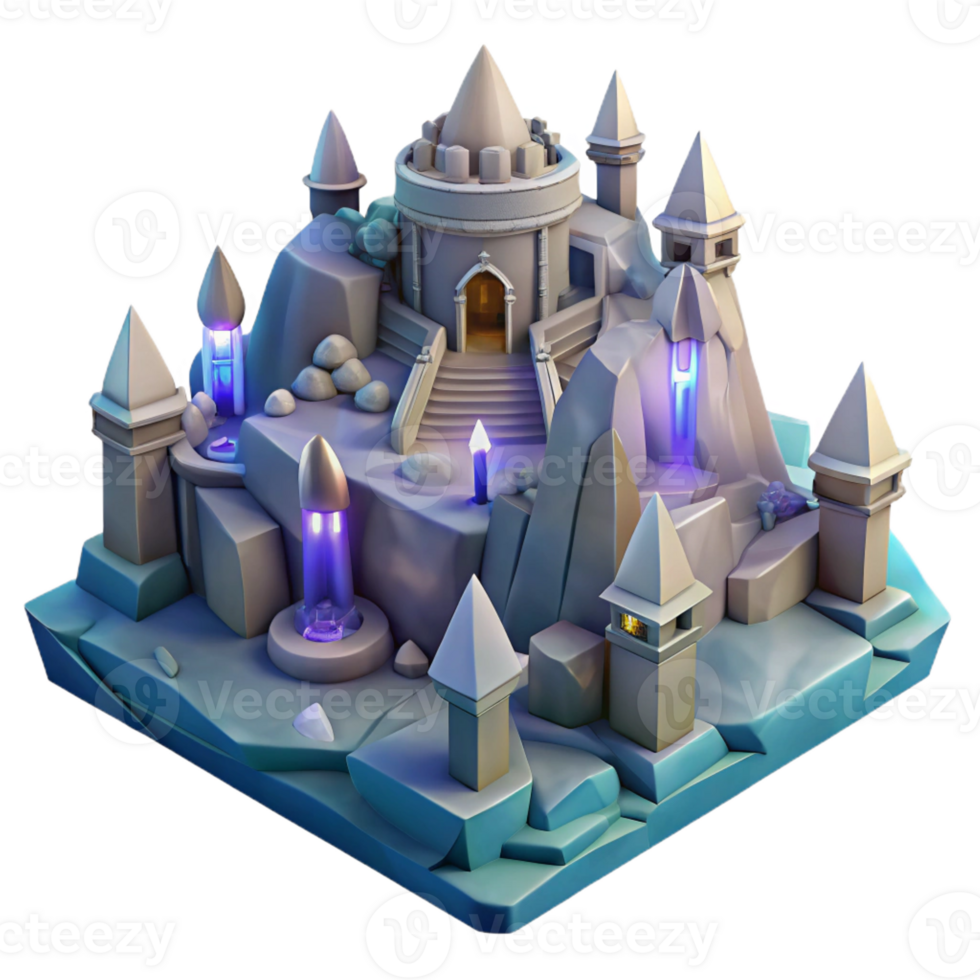 magnificent contemporary Dwarven City Carved Into a detailed png