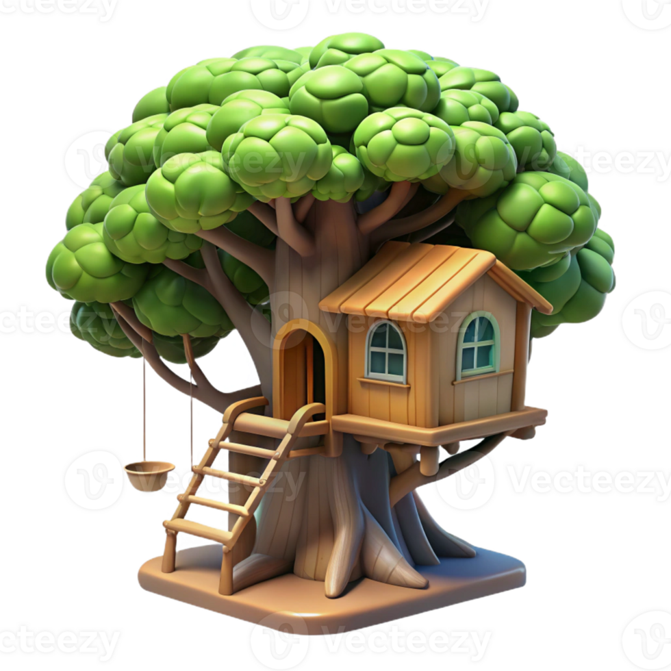dramatic contemporary A Treehouse Built Into a Giant Sequoia authentic png