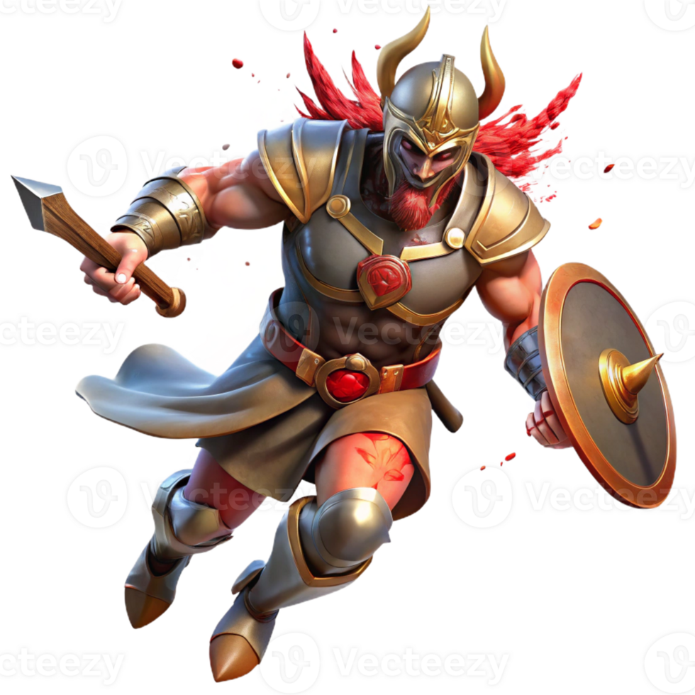beautiful creative Ares the God of War Charging Into authentic png