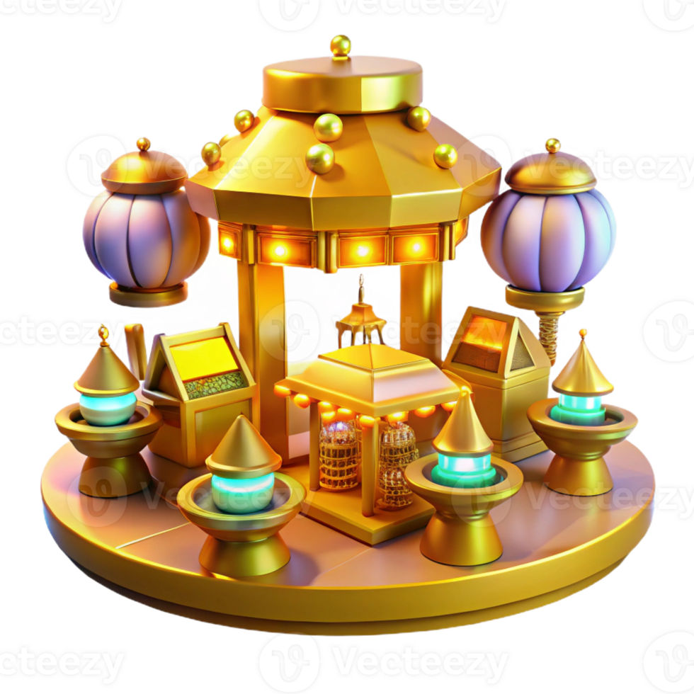 elegant vintage A Futuristic Marketplace Filled with premium png