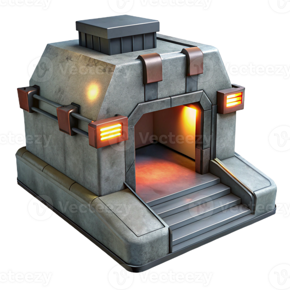 elegant rustic Underground Bunker Concrete and high resolution png