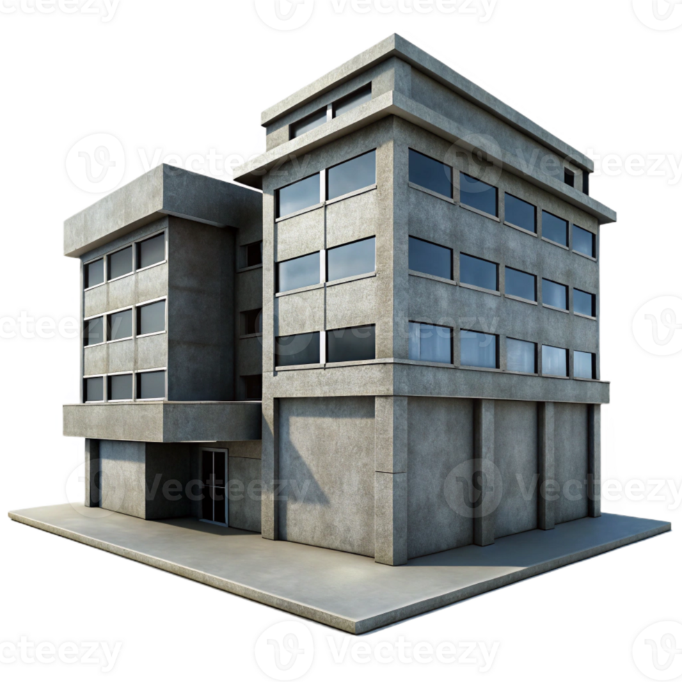 elegant classic A Single Brutalist Concrete Apartment professional png