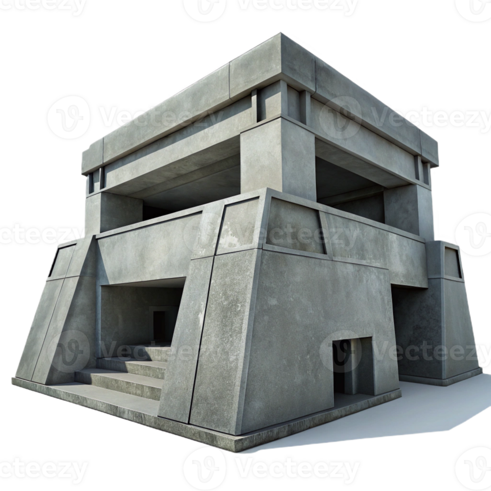extraordinary contemporary A Brutalist Concrete Bunker Harsh high resolution png