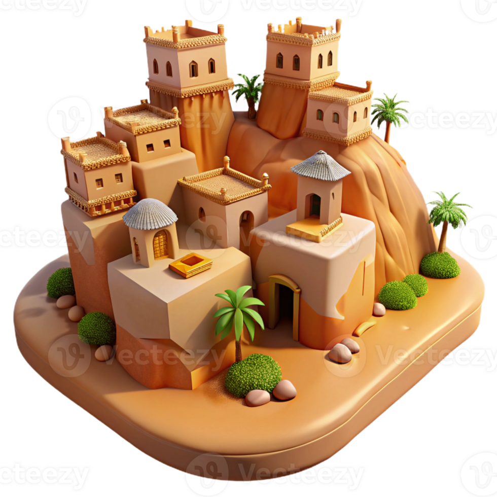 wonderful modern A Desert Oasis Village Built Into high resolution png