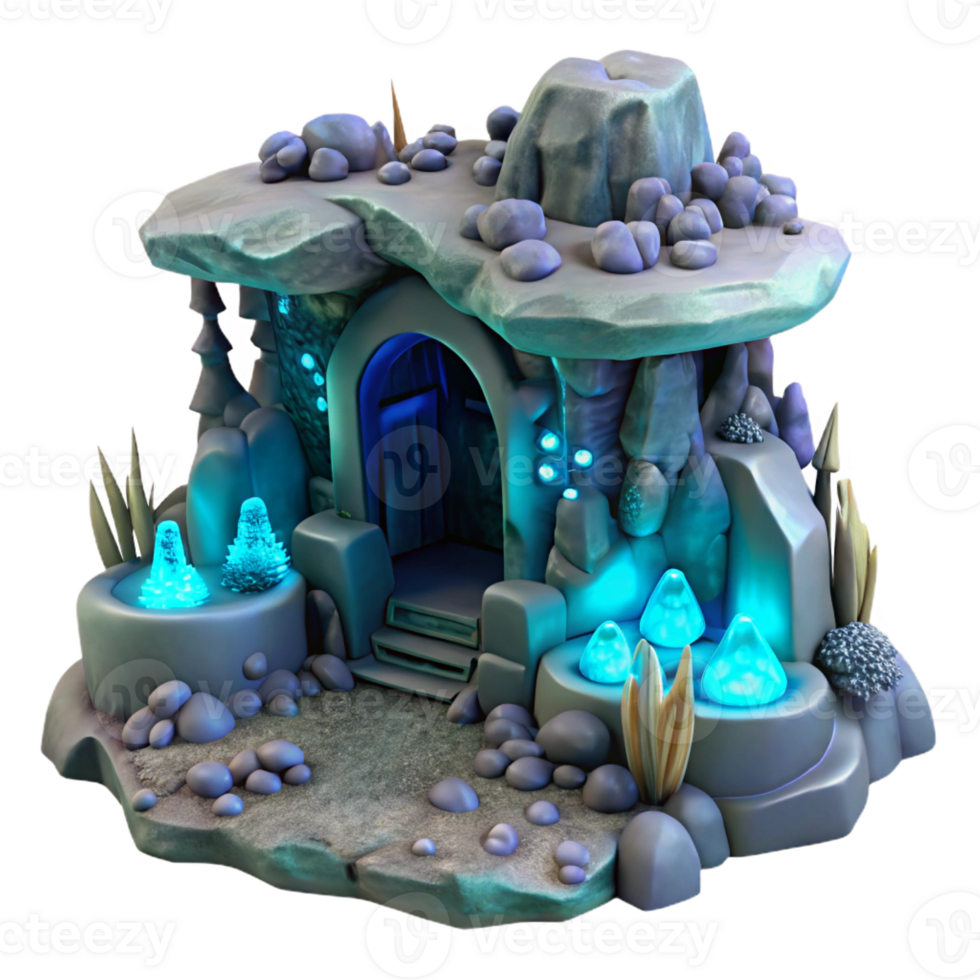 beautiful abstract A Subterranean Dwelling Carved Into professional png