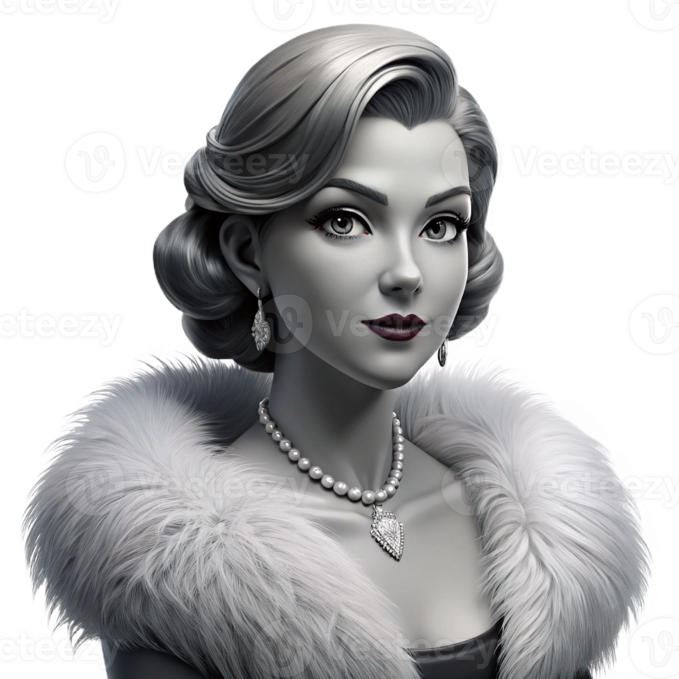 wonderful minimalist Portrait of a Glamorous Hollywood authentic png