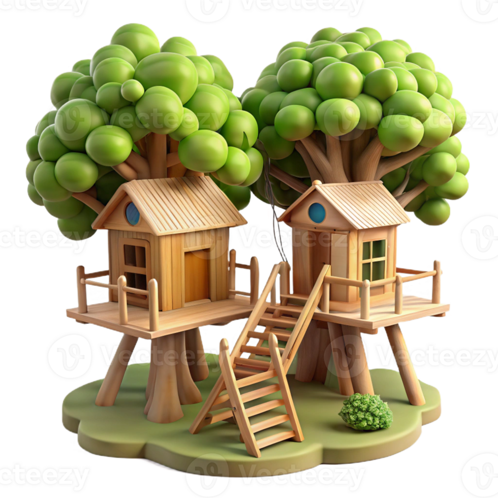 magnificent abstract Treehouse Village Interconnected original png