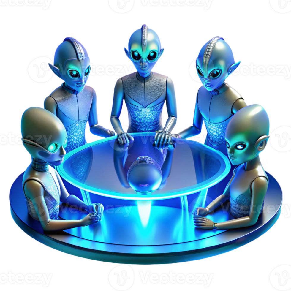 vibrant abstract A Group of Alien Diplomats with original png