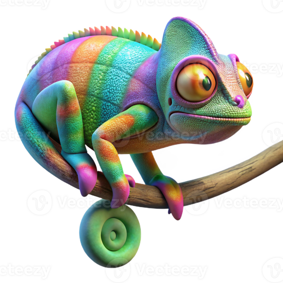 dramatic minimalist A Chameleon Perched on a Branch Its genuine png