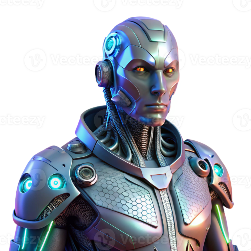 beautiful classic A Cyborg with Glowing Mechanical exclusive png