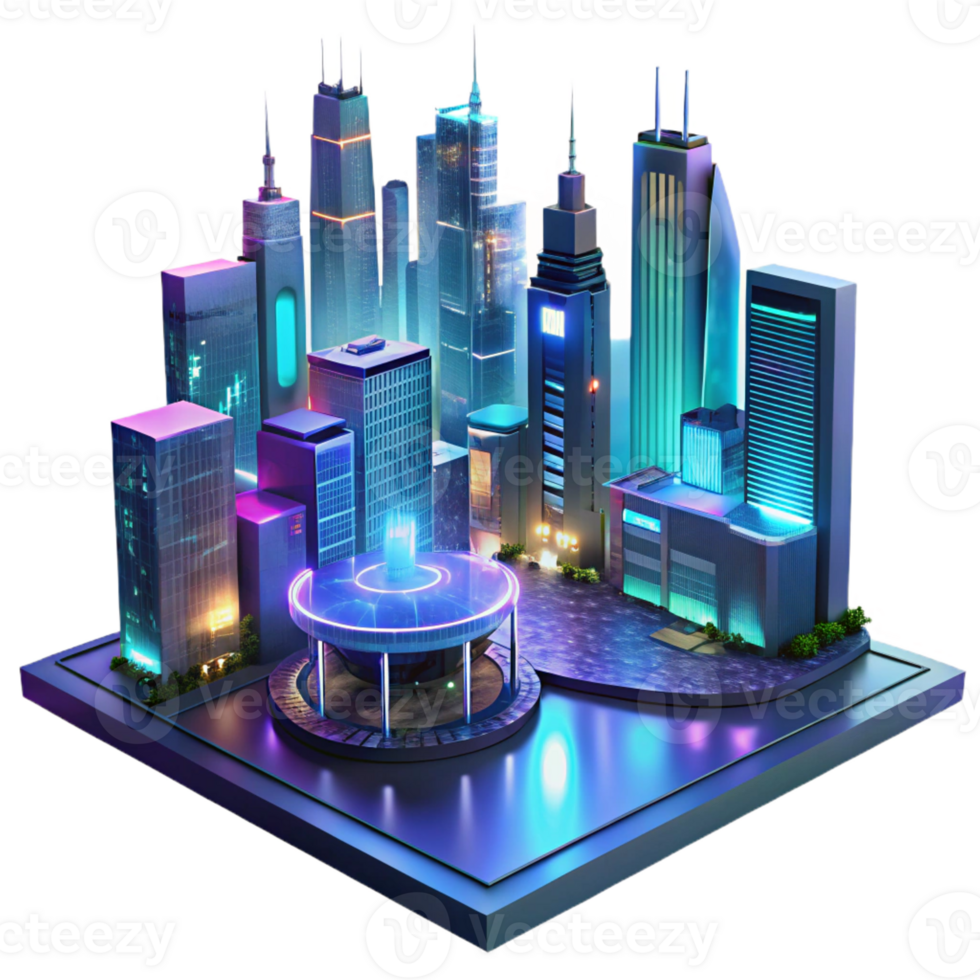 wonderful classic A Futuristic Cityscape at Night exclusive png