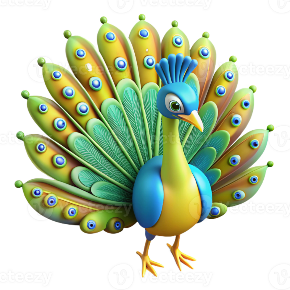 wonderful abstract A Vibrant Peacock Displaying Its professional png