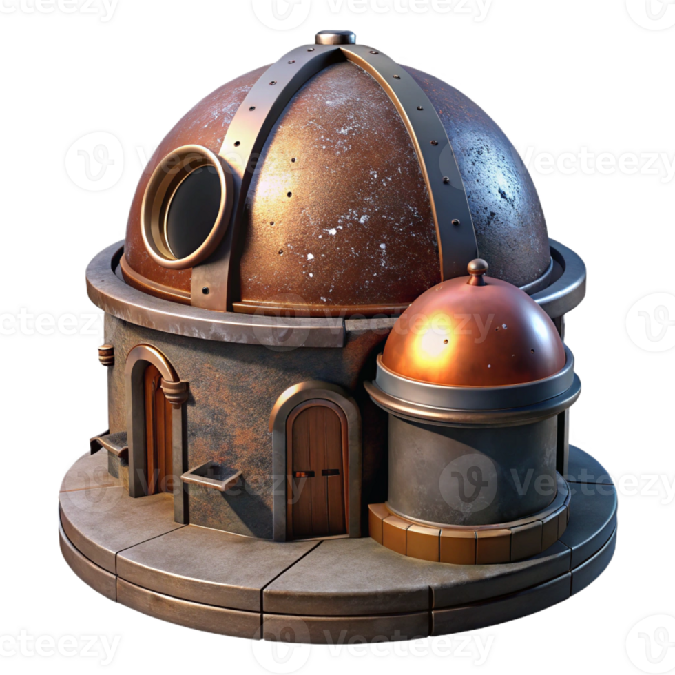 vibrant vintage An Abandoned Observatory Weathered detailed png