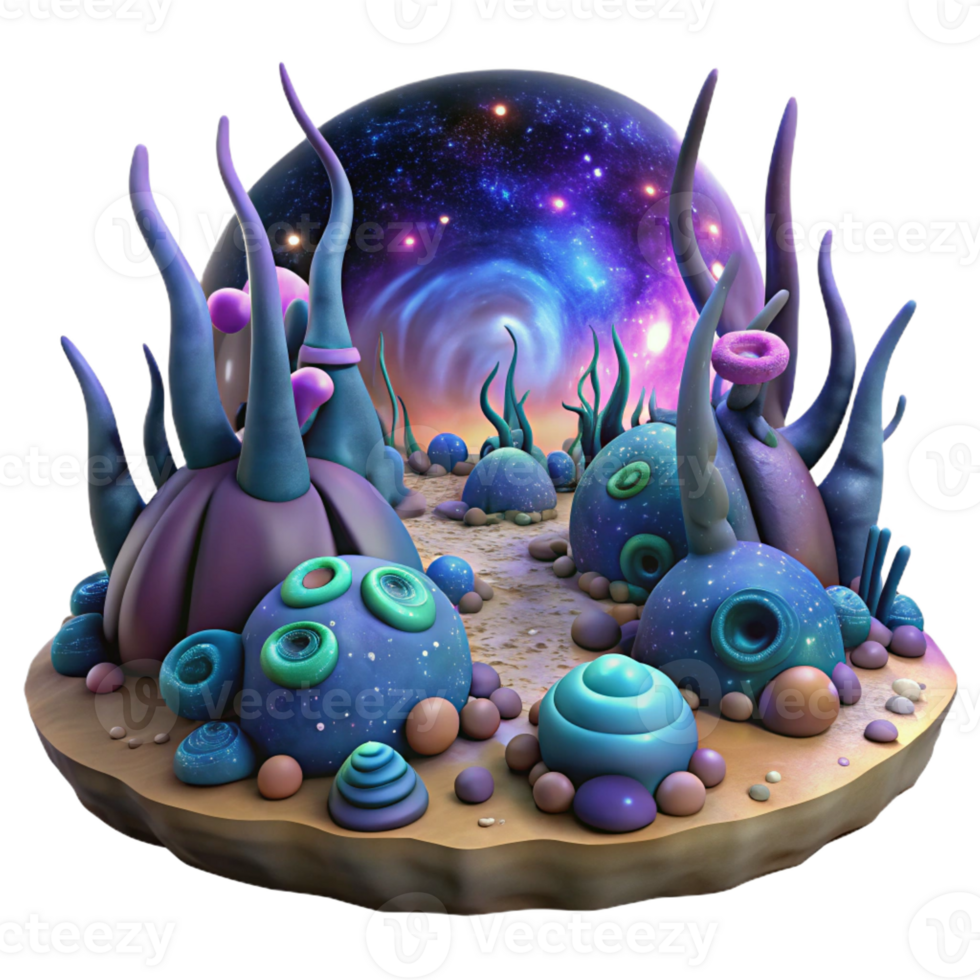 extraordinary abstract A Desolate Alien Landscape Dotted professional png