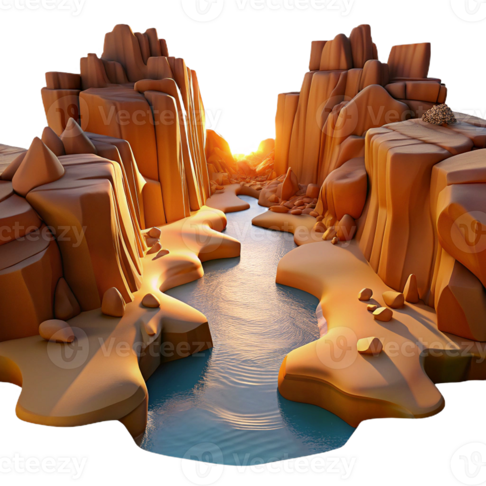 magnificent traditional A Desert Canyon Carved by Wind and professional png