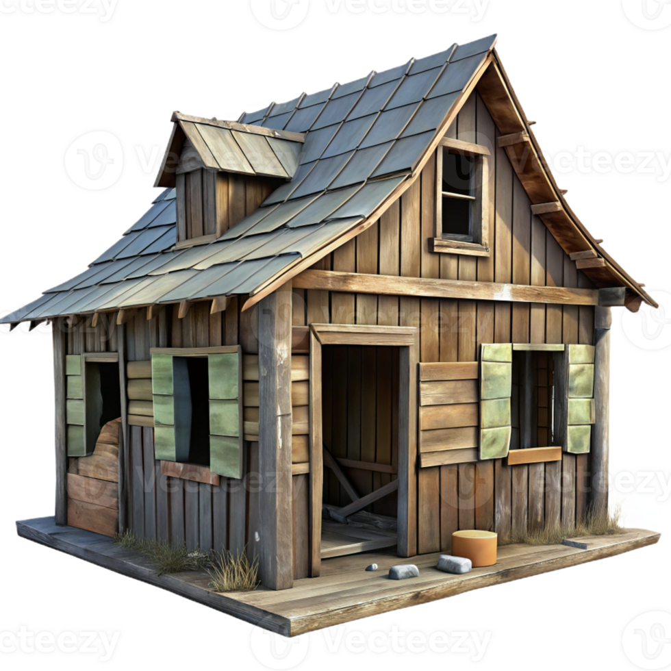 stunning artistic A Dilapidated Wooden Shack Peeling high quality png