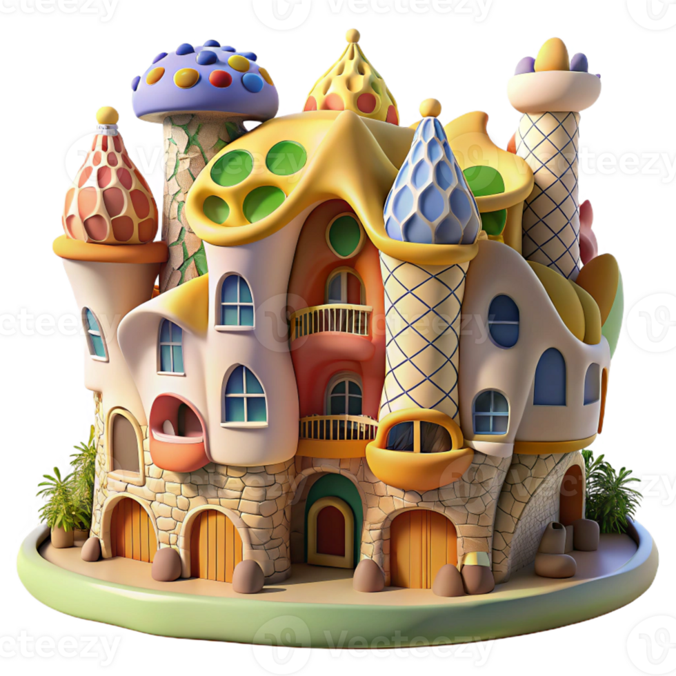 dramatic artistic Gaudi Inspired Apartment Complex exclusive png