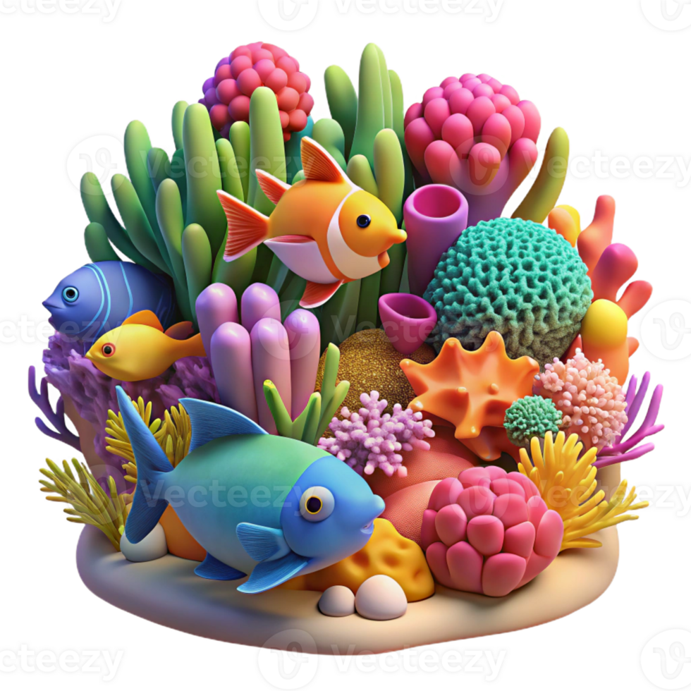 wonderful rustic A Vibrant Coral Reef Teeming with professional png