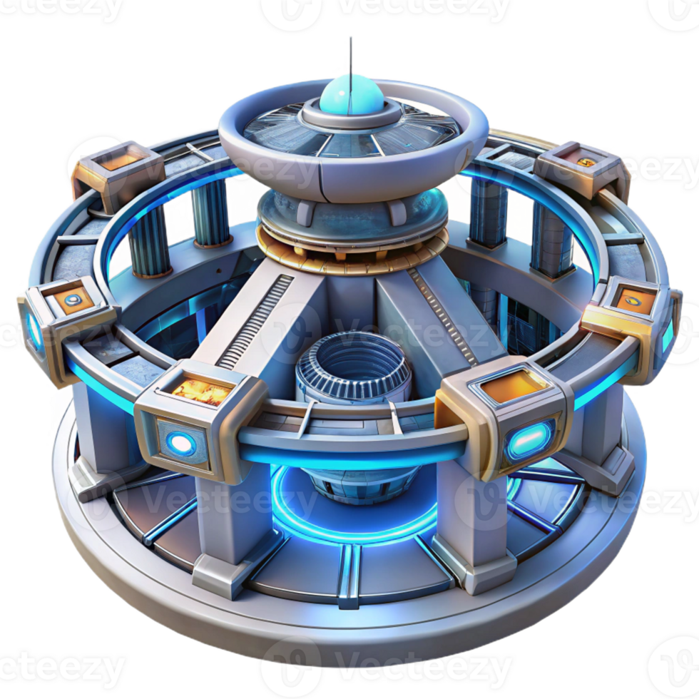 dramatic vintage A Futuristic Space Station with 4K png