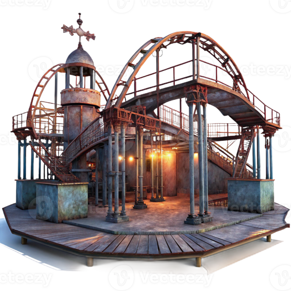 impressive contemporary An Abandoned Amusement Park Rusted original png
