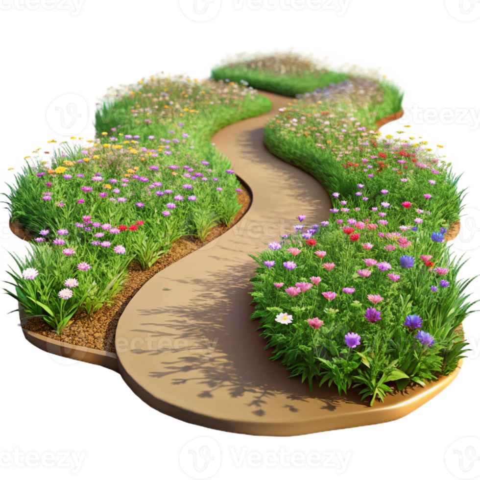 impressive modern A Winding Dirt Path Through a Sun high resolution png