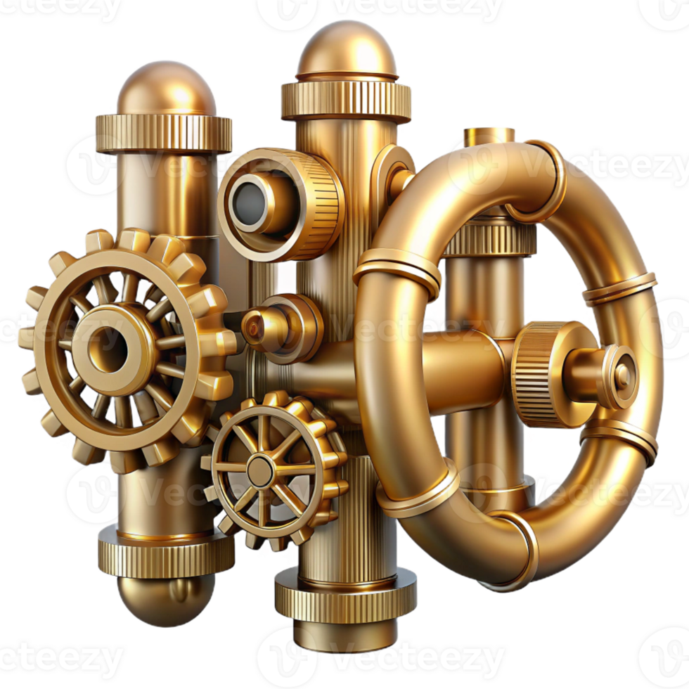 elegant traditional A Complex Network of Brass Pipes and original png