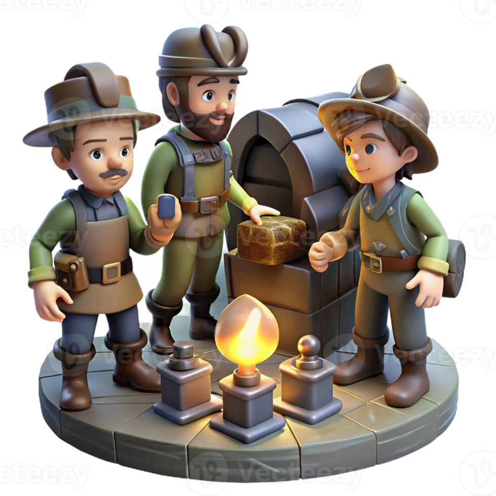 magnificent minimalist A Group of Steampunk Explorers exclusive png