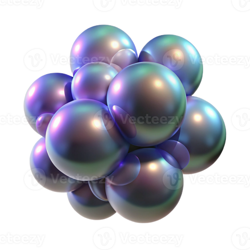 wonderful abstract A Cluster of Iridescent Bubbles authentic png