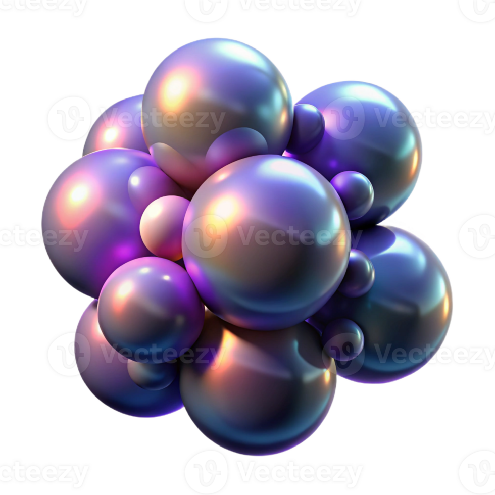 stunning contemporary A Cluster of Iridescent Bubbles original png