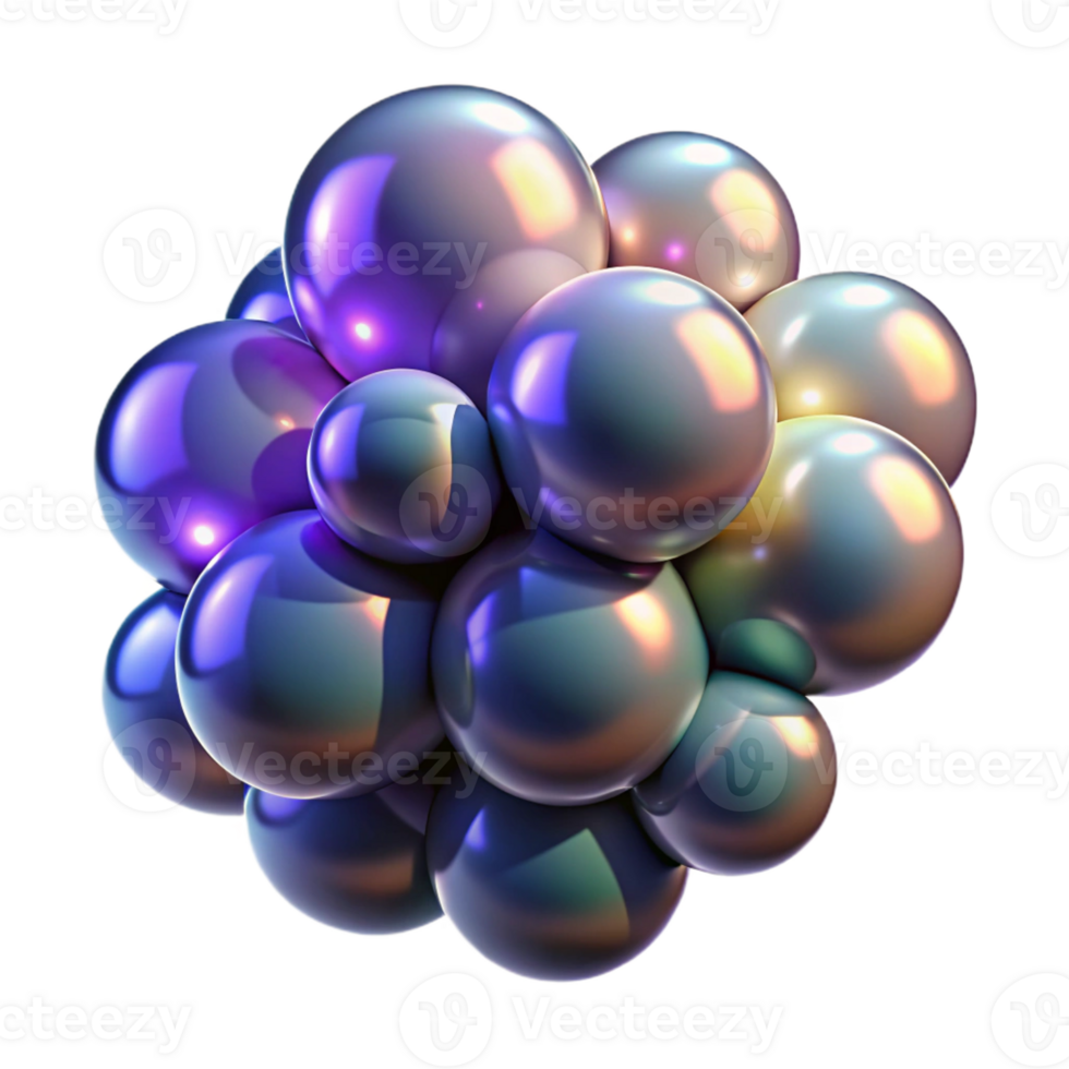 beautiful contemporary A Cluster of Iridescent Bubbles 4K png