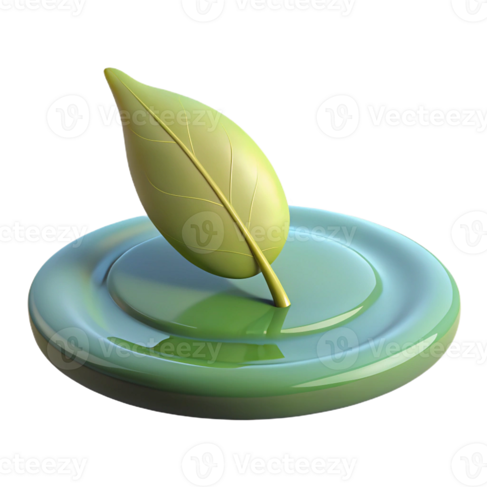 impressive rustic A Single Leaf Floating on the Surface of exclusive png
