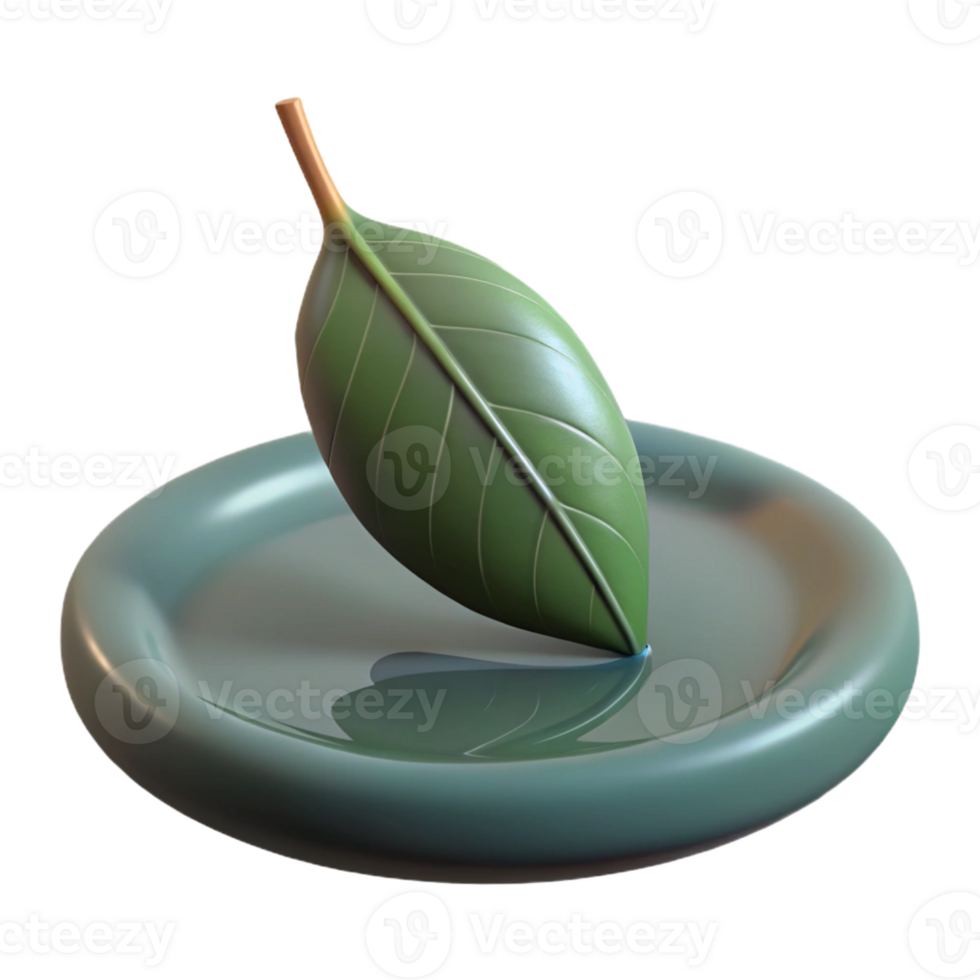 vibrant classic A Single Leaf Floating on the Surface of 4K png