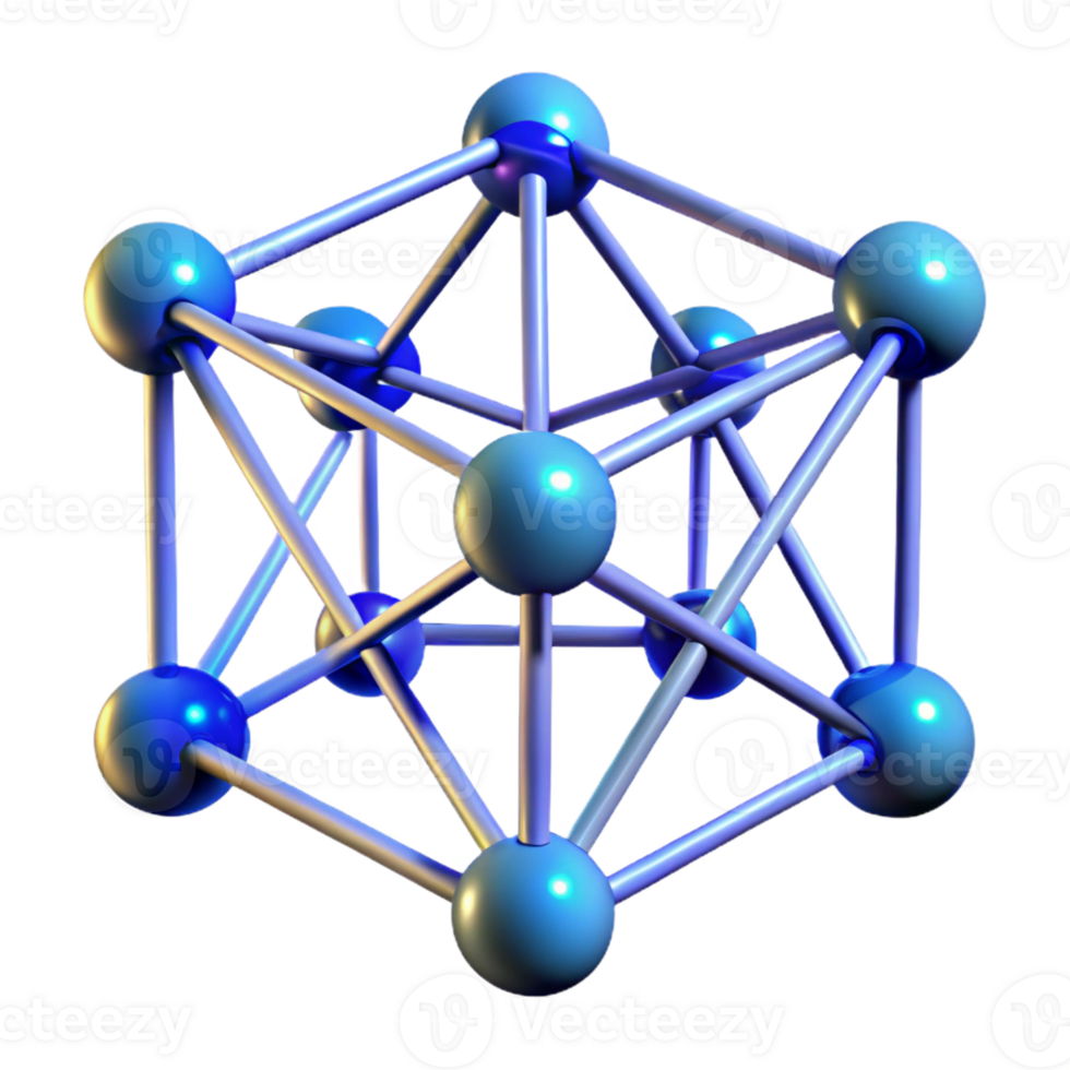 magnificent modern A Network of Interconnected Glowing genuine png